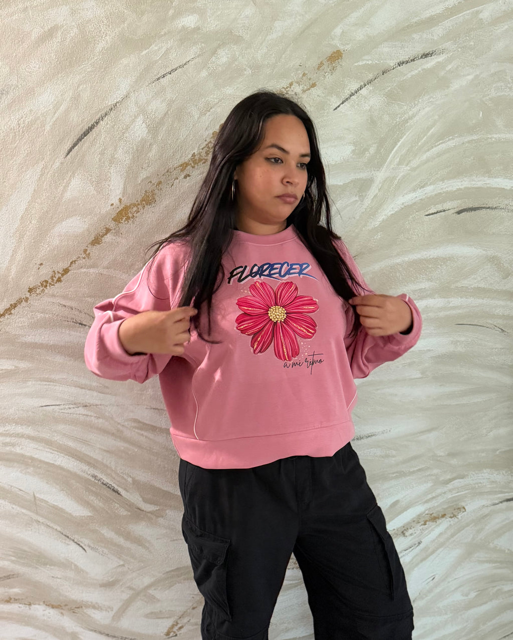 Hoodie Florecer a mi ritmo X-Large