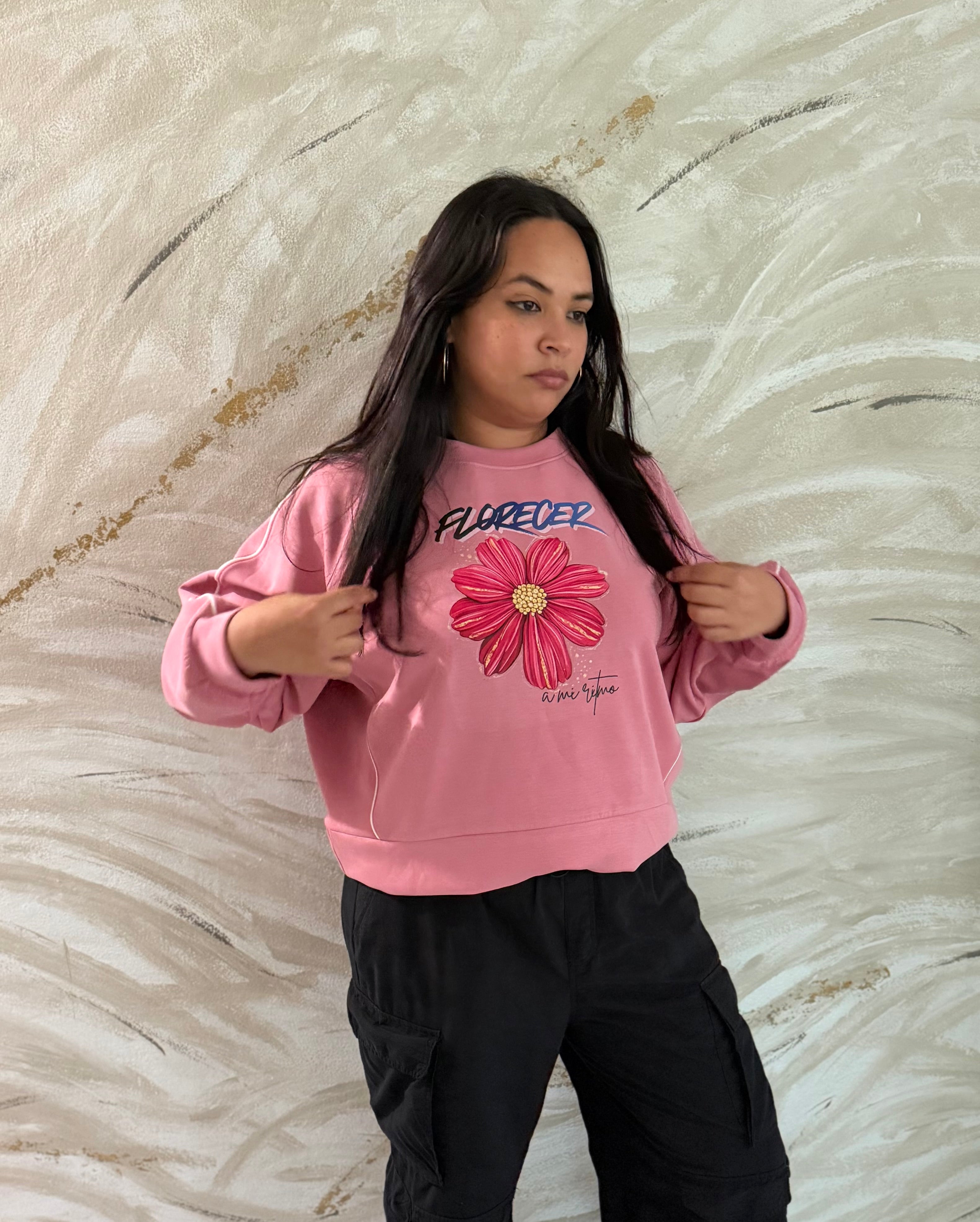 Hoodie Florecer a mi ritmo X-Large